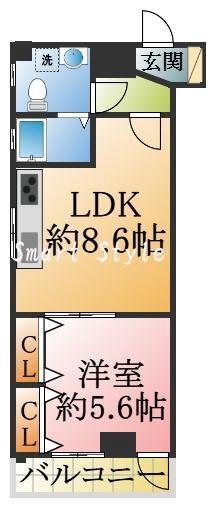 グランドシャトー板宿Ⅱの間取り