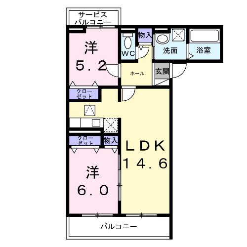 山田東の完工年月(2025年6月)築の賃貸アパートの間取り
