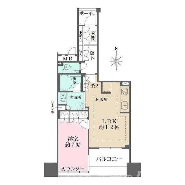 プレティナージュ御池東洞院の間取り