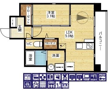 エル・セレーノ新大阪北の間取り