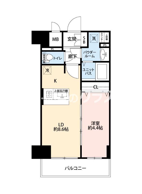 幸町の完工年月(2018年11月)築の賃貸マンションの間取り
