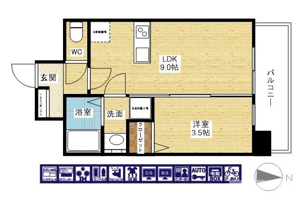 エル・セレーノ新大阪北の間取り