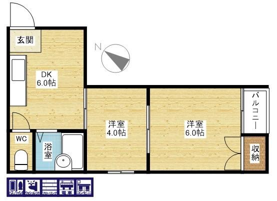 サンプラザ新北野A棟の間取り