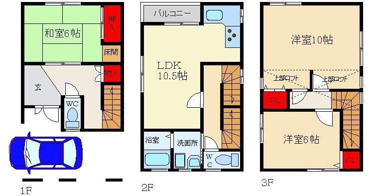高宮新町6-4の間取り