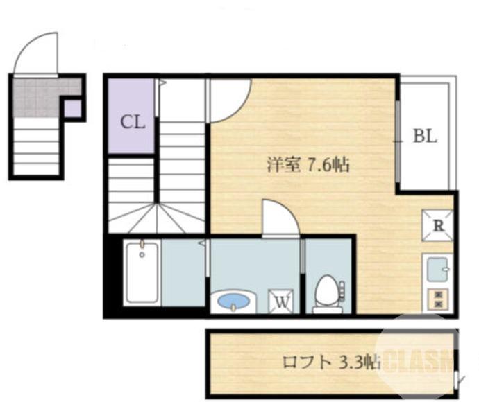 日置荘西町の完工年月(2021年3月)築の賃貸アパートの間取り
