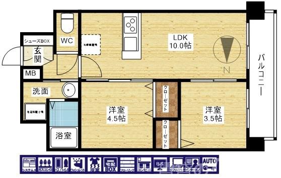 プレサンス東三国エンブレイスの間取り