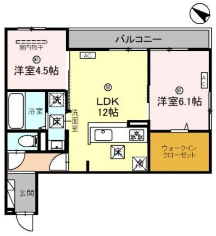 八田南之町の完工年月(2025年8月)築の賃貸アパートの間取り