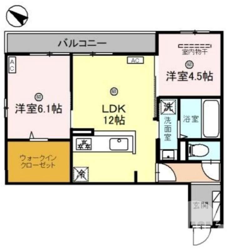 八田南之町の完工年月(2025年8月)築の賃貸アパートの間取り