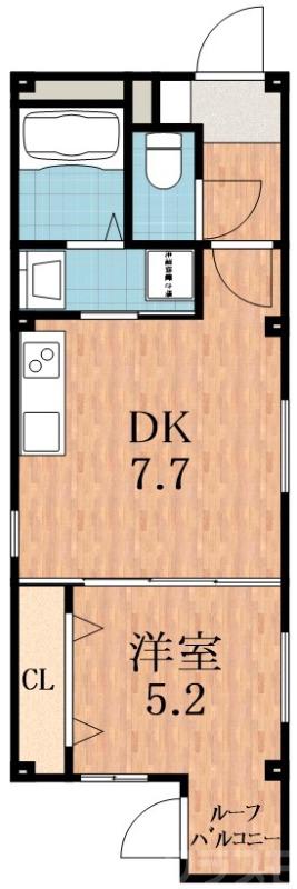 万代東の完工年月(2025年5月)築の賃貸マンションの間取り