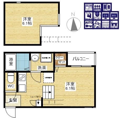 ハーモニーテラス加島の間取り