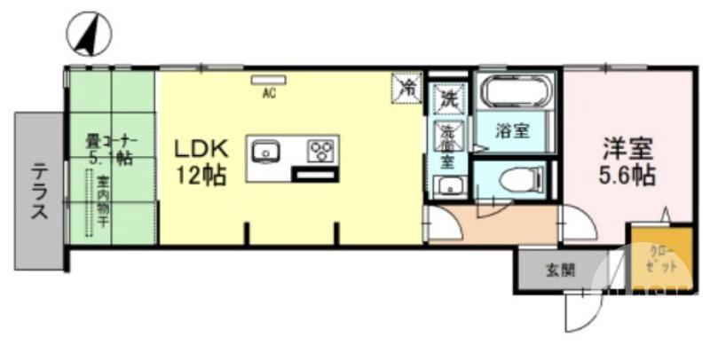 百舌鳥西之町の完工年月(2017年12月)築の賃貸アパートの間取り
