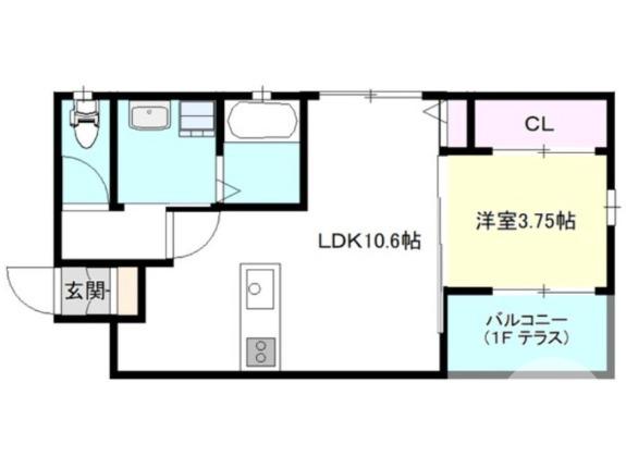 西湊町の完工年月(2020年2月)築の賃貸アパートの間取り