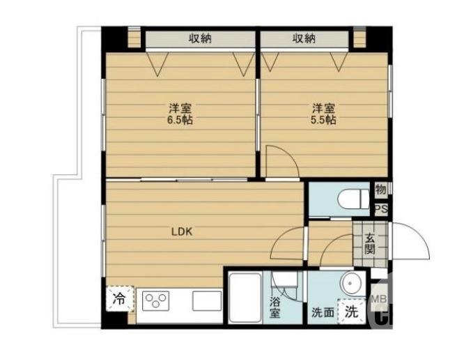 向陵西町の完工年月(2007年12月)築の賃貸マンションの間取り