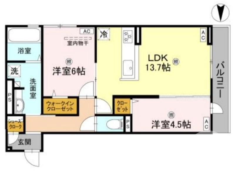 黒土町の完工年月(2025年9月)築の賃貸アパートの間取り