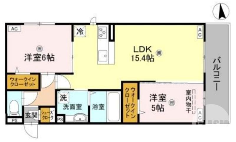 中安井町の完工年月(2025年9月)築の賃貸アパートの間取り