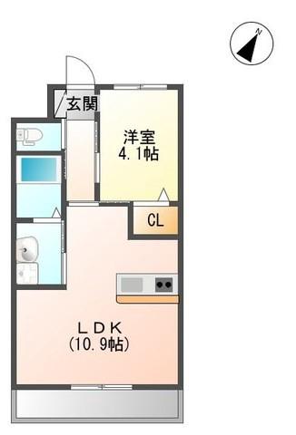 山田南の完工年月(2014年9月)築の賃貸マンションの間取り