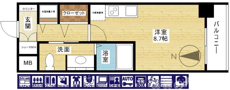 エヴァステージ梅田WESTの間取り
