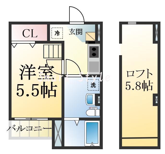 サンクス東須磨の間取り