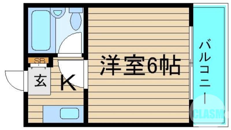百舌鳥梅町の完工年月(1990年3月)築の賃貸マンションの間取り