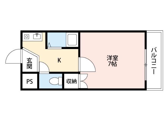 高浜町の完工年月(1989年3月)築の賃貸マンションの間取り