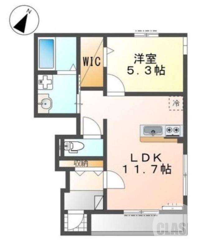 石津町の完工年月(2025年4月)築の賃貸マンションの間取り