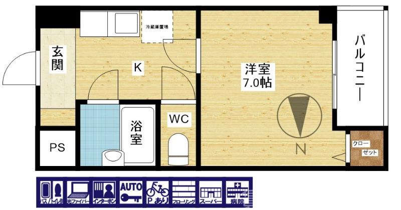 サンクス東三国の間取り
