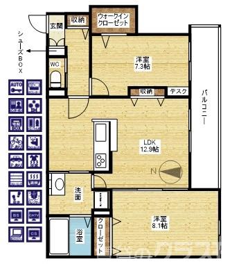 シルフィードうめきたの間取り
