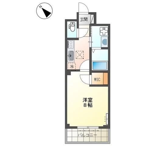 香ヶ丘町の完工年月(2021年1月)築の賃貸マンションの間取り