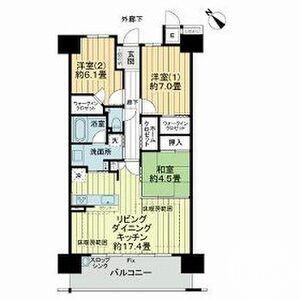 千里丘北の完工年月(2013年1月)築の賃貸マンションの間取り