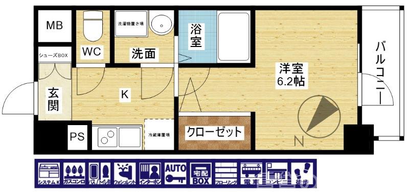エスリード大阪デュアルゲートの間取り