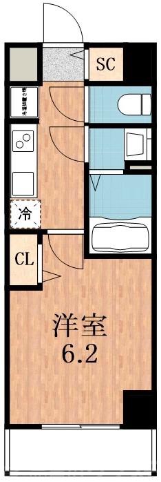 天王寺町北の完工年月(2025年6月)築の賃貸マンションの間取り