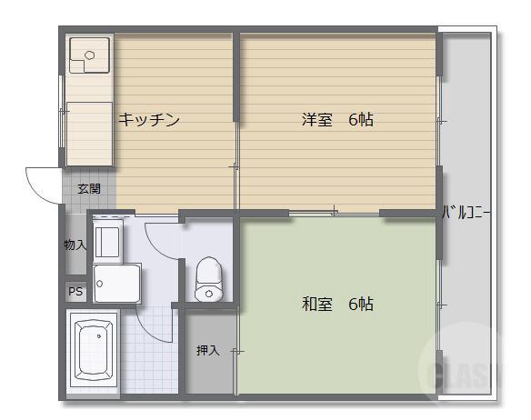 東別府の完工年月(1998年5月)築の賃貸アパートの間取り