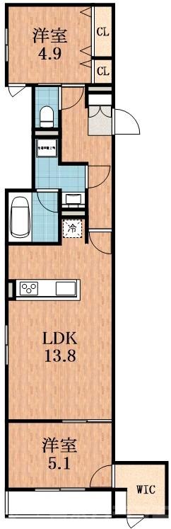 我孫子西の完工年月(2025年8月)築の賃貸アパートの間取り