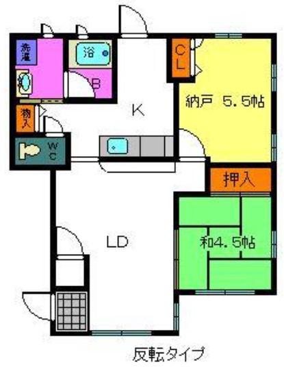 大饗の完工年月(2007年6月)築の賃貸アパートの間取り