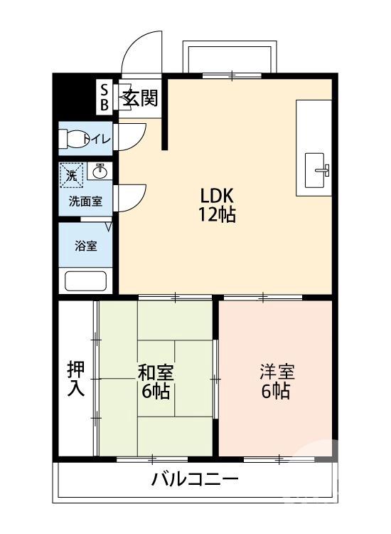 北花田町の完工年月(2006年10月)築の賃貸マンションの間取り