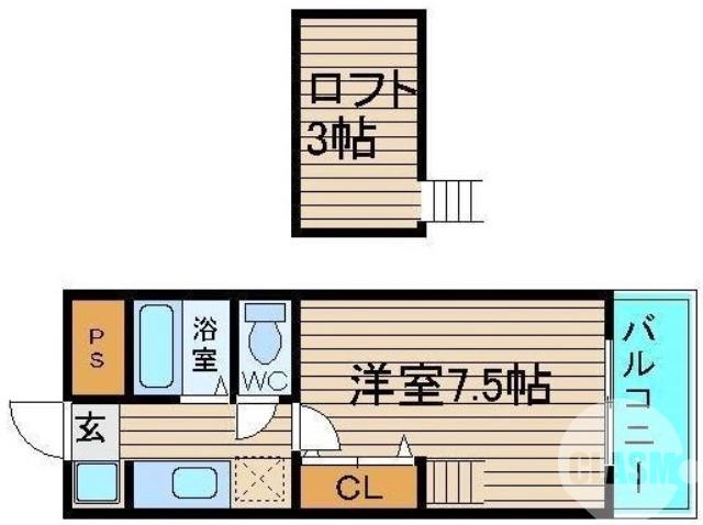 中百舌鳥町の完工年月(1996年3月)築の賃貸マンションの間取り