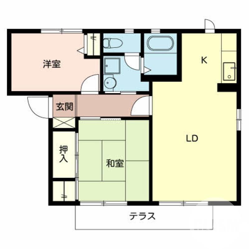 浜寺諏訪森町東の完工年月(2001年8月)築の賃貸アパートの間取り