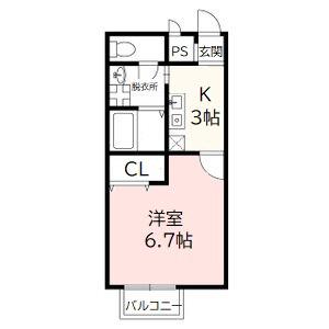 長野西の完工年月(2006年9月)築の賃貸アパートの間取り