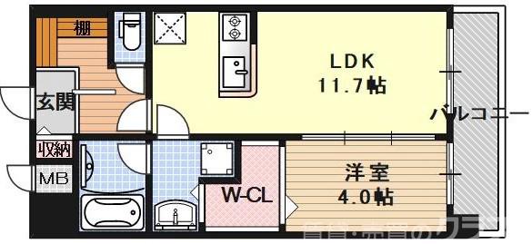 グランデュア京東一条の間取り