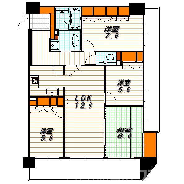 リーガル京都烏丸五条通りの間取り