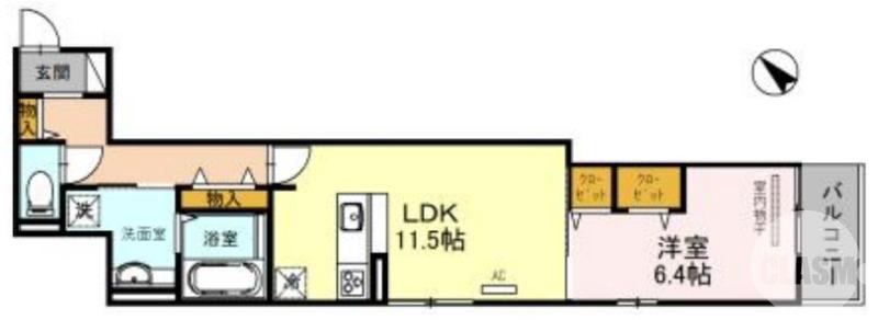 南半町東の完工年月（2022年9月）築の賃貸アパートの間取り