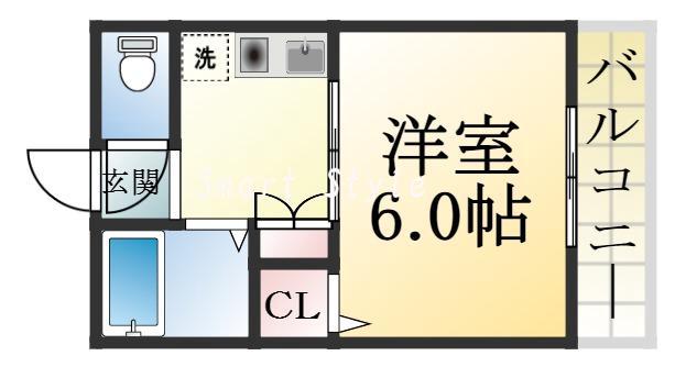 離宮前町の完工年月(1997年1月)築の賃貸アパートの間取り