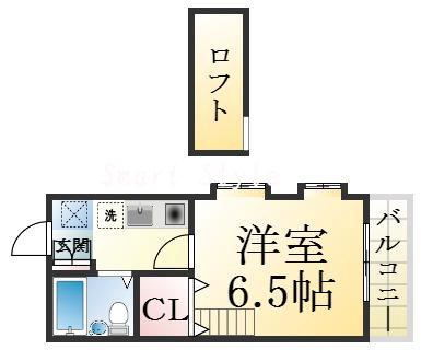 天神町の完工年月(1990年4月)築の賃貸アパートの間取り