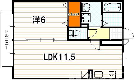 リバーサイド桂川B棟の間取り