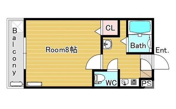 黒土町の完工年月(1995年11月)築の賃貸マンションの間取り