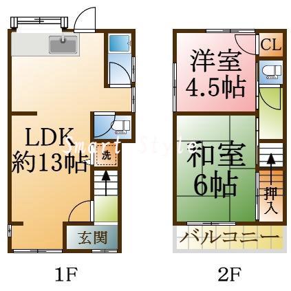 行幸町3丁目貸家の間取り