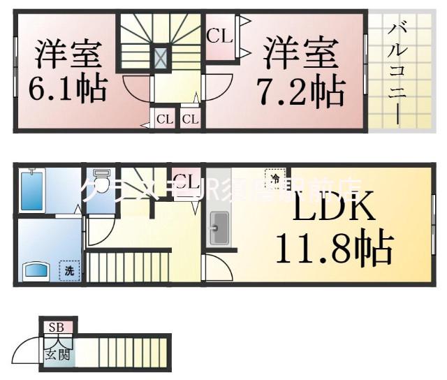 舞子坂ヒルズⅡの間取り