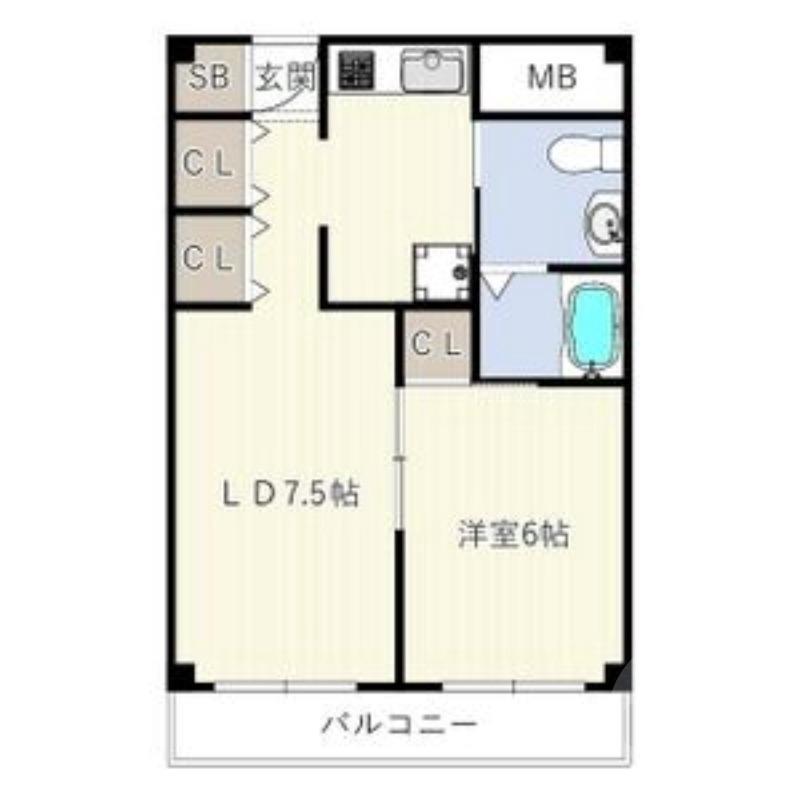古江台の完工年月(1985年2月)築の賃貸マンションの間取り