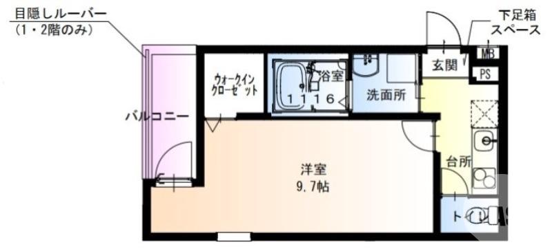 中長尾町の完工年月(2025年10月)築の賃貸アパートの間取り