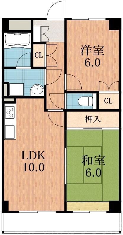 松崎町の完工年月(1999年3月)築の賃貸マンションの間取り